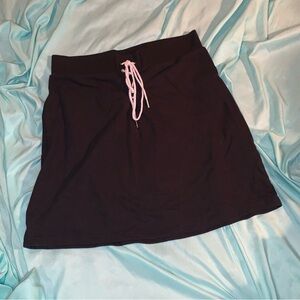 Joe Boxer Black T-Shirt Skater Skirt Size Large